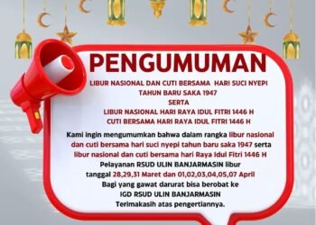 Libur Nyepi dan Lebaran Idulfitri, Pemprov Kalsel Pastikan Pelayanan RSUD Ulin Tetap Berjalan
