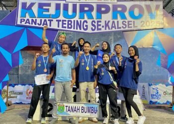 Hari Jadi Tanah Bumbu, Tim Panjat Tebing Berikan Kado Medali Emas Kejurprov di Tabalong