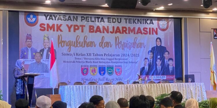 Perpisahan dan Pengukuhan Siswa Kelas XII SMKS YPT Banjarmasin, Pemprov Kalsel : Terus belajar, Berinovasi, Dan Ciptakan Lapangan Kerja
