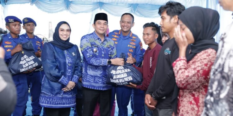 Bupati Andi Rudi Latif Apresiasi Ground Breaking Markas Unit Patroli Ditpolairud Polda Kalsel di Muara Bunati