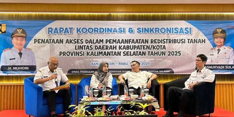 Rakor Pertanahan 2025, Pemprov Kalsel Dorong Pemanfaatan Redistribusi Tanah Lebih Produktif