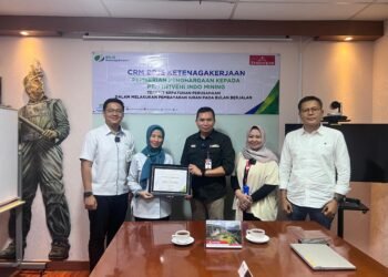 PT. Thriveni Terima Penghargaan BPJS Ketenagakerjaan Atas Ketertiban Administrasi dan Pembayaran Iuran Bulan Berjalan