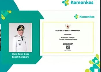 Pemkab Kotabaru Terima Sertifikat Bebas Frambusia 2025 dari Kemenkes RI