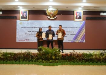 Pemkab Kotabaru Hadiri Penandatanganan Komitmen Penyelesaian TLRHP BPK Semester II 2025