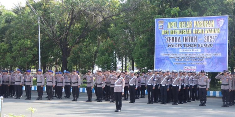 Polres Tanah Bumbu Gelar Operasi “Zebra Intan – 2025” Siap Tertibkan Lalu Lintas