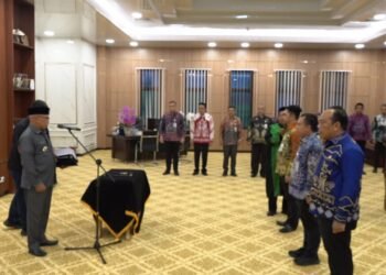 Bupati H. Muhammad Rusli Lantik Tiga Pejabat JPT Pratama Pemkab Kotabaru
