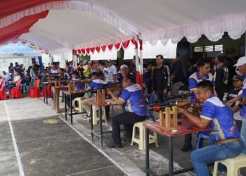 Puluhan Peserta Ikuti Kejuaraan Menembak Antar SKPD Kotabaru 2025