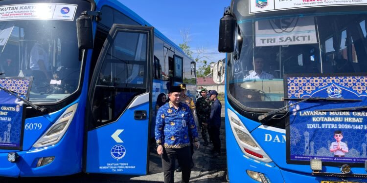 Pemkab Kotabaru Lepas 94 Peserta Program Mudik Gratis 2026