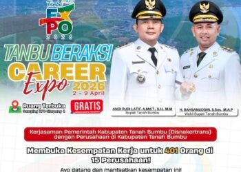 HUT Ke-23 Tanah Bumbu, Tanbu Beraksi Career Expo Buka Kesempatan Kerja untuk 401 orang di 15 perusahaan