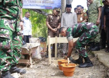 Wujud Nyata Kemanunggalan, TNI Mulai Bangun Jembatan Garuda di Tanah Bumbu