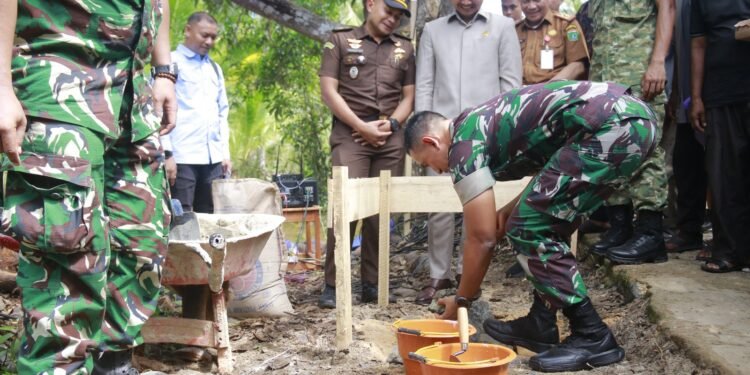 Wujud Nyata Kemanunggalan, TNI Mulai Bangun Jembatan Garuda di Tanah Bumbu