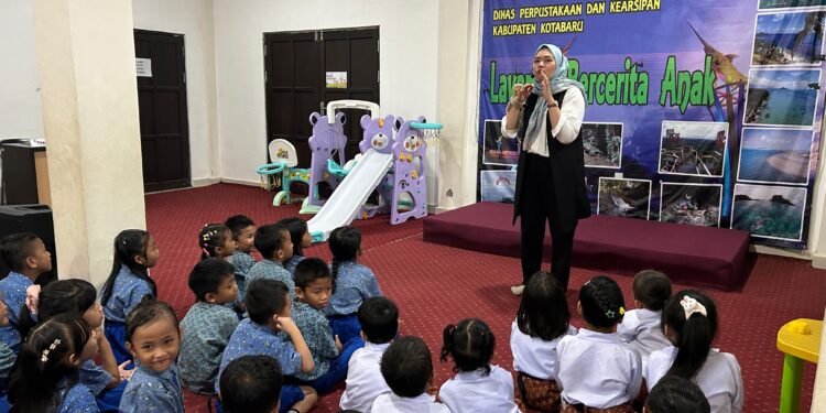 Dispersip Kotabaru Gelar Story Telling, Program Perdana Literasi Anak Tahun 2026