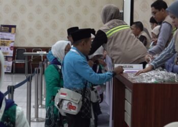 Calon Jamaah Haji Kloter 13 Embarkasi Banjarmasin Masuk Asrama Haji Banjarbaru