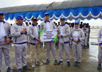 Lepas Kontingen POPDA Kotabaru, Pemkab Kotabaru Targetkan Masuk Lima Besar Kalsel