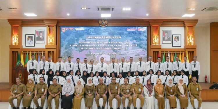 BPSDMD Kalsel Buka Latsar CPNS Angkatan I-VII Tahun 2026, Cetak ASN Profesional dan Adaptif di Era Digital