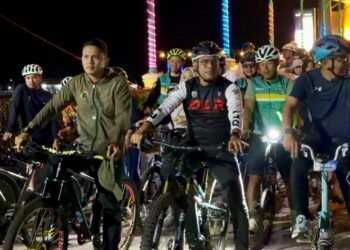 Nikmati Suasana Malam Kotabaru, Pemkab Gelar Fun Bike Night