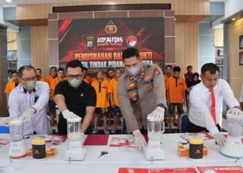 Perangi Narkoba, Polres Tanah Bumbu Musnahkan Lebih dari 2 Kg Sabu dan Puluhan Ekstasi