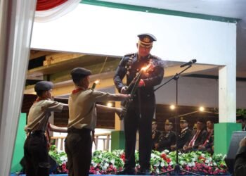 Semarak Pawai Obor dan Taptu Warnai Malam Kemerdekaan RI di Tanah Bumbu