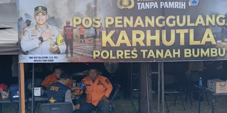 Cek Kesiapan  Personil hingga Alat Karhutla, Kapolres Tanah Bumbu Sidak Posko Sarigading