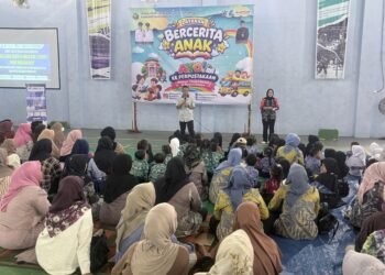 Bangun Budaya Baca Sejak Dini, Dispersip Kotabaru Gelar Story Telling Bersama PT Arutmin