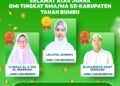 Konsisten Berprestasi, 3 Siswa MA Nurul Hidayah Tembus OMI Tingkat Provinsi Kalsel