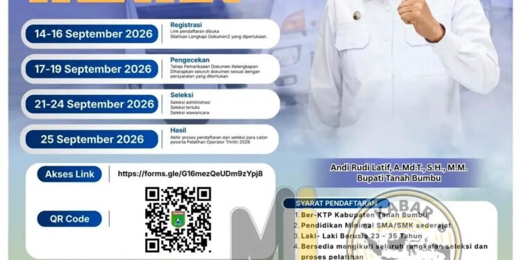 Bupati Andi Rudi Latif Buka Pelatihan Operator Trintin 2026, Gratis!